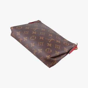 Pre-owned Louis Vuitton PALLAS Clutch brown×CERISE Monogram Canvas×calf leather M41638 shoulderbag | stylenewstar