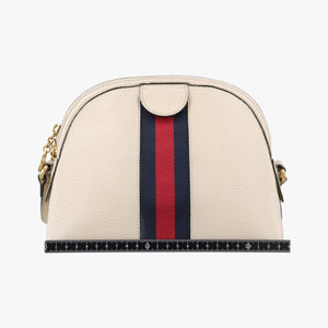 Pre-owned Gucci Ophidia White×Navy×Red Leather 499621 shoulderbag | stylenewstar
