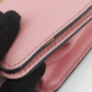 Vintage Prada milano logo Pink Saffiano Leather 1BP012 shoulderbag | stylenewstar