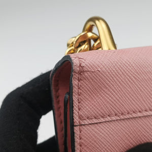 Vintage Prada milano logo Pink Saffiano Leather 1BP012 shoulderbag | stylenewstar