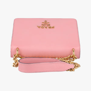 Vintage Prada milano logo Pink Saffiano Leather 1BP012 shoulderbag | stylenewstar