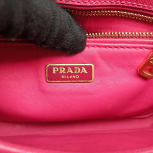 Secondhand Prada Sound Satchel Pink SAFFIANO Leather BT0960 shoulderbag | stylenewstar