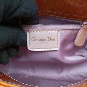 Pre-owned Christian Dior Lady Dior Mini Bag Yellow patent handbag | stylenewstar