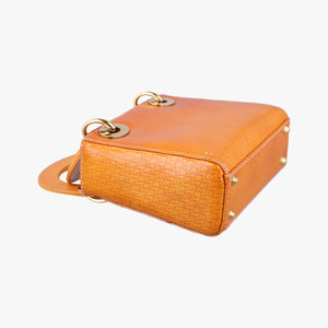 Pre-owned Christian Dior Lady Dior Mini Bag Yellow patent handbag | stylenewstar