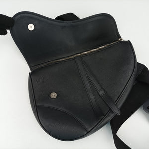 Pre-owned Christian Dior Saddle Black Leather bum bag/waist bag | stylenewstar