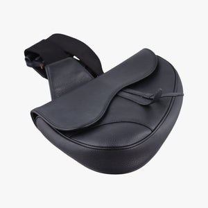 Pre-owned Christian Dior Saddle Black Leather bum bag/waist bag | stylenewstar