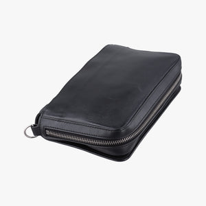 Pre-owned Fendi FF logo Black Leather 7M0299 shoulderbag | stylenewstar