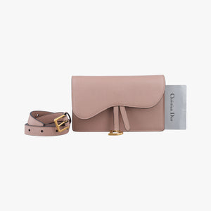 Pre-owned Christian Dior Saddle Pink Leather shoulderbag | stylenewstar