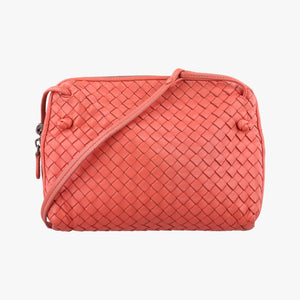 Secondhand Bottega Veneta NODINI Intrecciato Red lambskin shoulderbag | stylenewstar