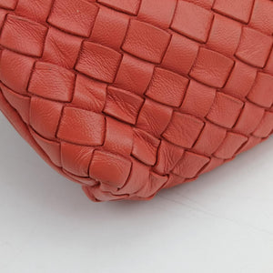 Secondhand Bottega Veneta NODINI Intrecciato Red lambskin shoulderbag | stylenewstar