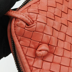 Secondhand Bottega Veneta NODINI Intrecciato Red lambskin shoulderbag | stylenewstar