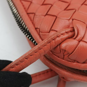 Secondhand Bottega Veneta NODINI Intrecciato Red lambskin shoulderbag | stylenewstar