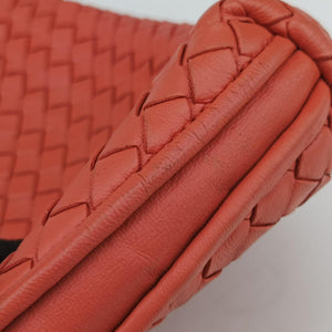 Secondhand Bottega Veneta NODINI Intrecciato Red lambskin shoulderbag | stylenewstar