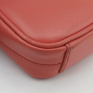 Pre-owned Prada lock Fuoco Sound Top Handle Pink orange SAFFIANO Leather BT0963 shoulderbag | stylenewstar