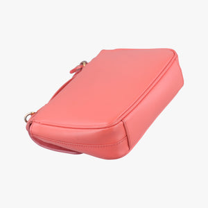 Pre-owned Prada lock Fuoco Sound Top Handle Pink orange SAFFIANO Leather BT0963 shoulderbag | stylenewstar