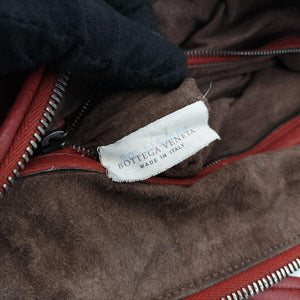 Pre-owned Bottega Veneta NODINI Intrecciato Red lambskin shoulderbag | stylenewstar