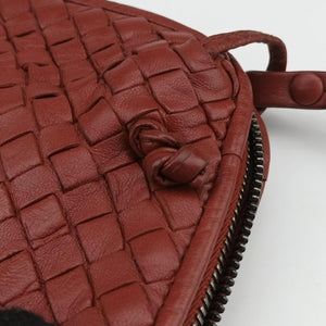 Pre-owned Bottega Veneta NODINI Intrecciato Red lambskin shoulderbag | stylenewstar