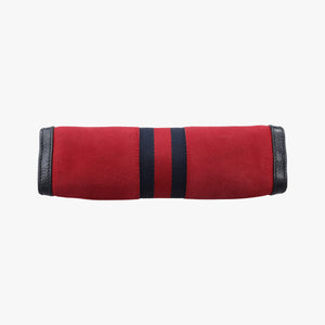 Pre-owned Gucci Ophidia Red×Black Suede×Patent 503877 shoulderbag | stylenewstar