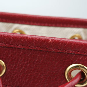 Pre-owned Gucci Doraemon collaboration Brown x red PVC coated canvas×Leather 655597 shoulderbag | stylenewstar