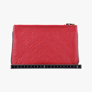 Pre-owned Louis Vuitton Pochette Double Zip Chain Marine Rouge×Navy Monogram Empreinte M63916 shoulderbag | stylenewstar