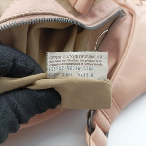 Pre-owned Bottega Veneta CAMPANA Intrecciato Pink lambskin handbag | stylenewstar