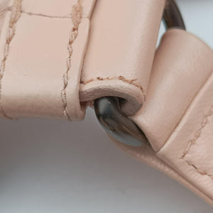 Pre-owned Bottega Veneta CAMPANA Intrecciato Pink lambskin handbag | stylenewstar