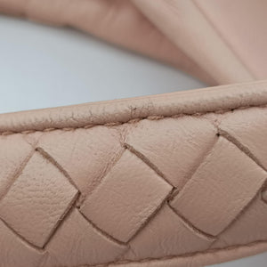Pre-owned Bottega Veneta CAMPANA Intrecciato Pink lambskin handbag | stylenewstar