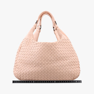 Pre-owned Bottega Veneta CAMPANA Intrecciato Pink lambskin handbag | stylenewstar