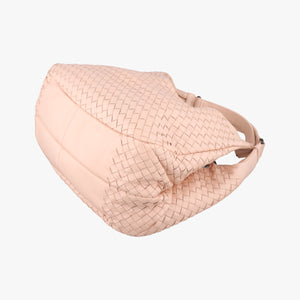 Pre-owned Bottega Veneta CAMPANA Intrecciato Pink lambskin handbag | stylenewstar