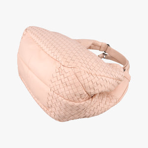Pre-owned Bottega Veneta CAMPANA Intrecciato Pink lambskin handbag | stylenewstar