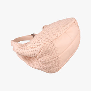Pre-owned Bottega Veneta CAMPANA Intrecciato Pink lambskin handbag | stylenewstar