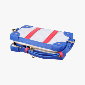 Secondhand Louis Vuitton LV x NBA SOFT TRANK PHONE BOX Antarctica×Red×White Monogram Canvas×calf leather M80101 shoulderbag | stylenewstar