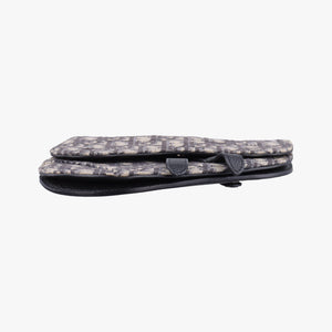 Pre-owned Christian Dior Saddle Gray×Navy×Black Jacquard×Leather bum bag/waist bag | stylenewstar