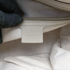 Pre-owned Gucci Guccissima Beige x Brown Canvas×Leather 282297 handbag | stylenewstar