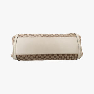 Pre-owned Gucci Guccissima Beige x Brown Canvas×Leather 282297 handbag | stylenewstar