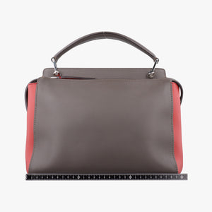 Pre-owned Fendi Dotcom Gray × Orange Leather 8BN298 shoulderbag | stylenewstar