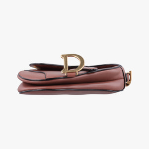 Pre-owned Christian Dior Saddle Pink Leather handbag | stylenewstar