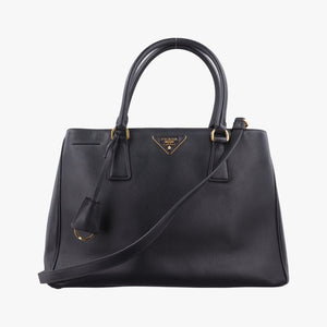 Pre-owned Prada Galleria Black SAFFIANO Leather BN2274 shoulderbag | stylenewstar