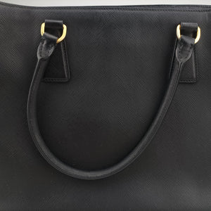 Pre-owned Prada Galleria Black SAFFIANO Leather BN2274 shoulderbag | stylenewstar