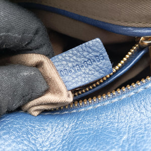 Pre-owned Chloe Mercy Blue Leather shoulderbag | stylenewstar