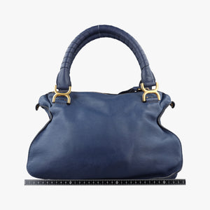Pre-owned Chloe Mercy Blue Leather shoulderbag | stylenewstar