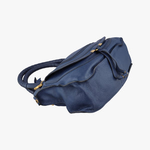Pre-owned Chloe Mercy Blue Leather shoulderbag | stylenewstar
