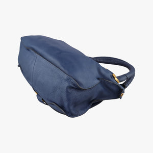 Pre-owned Chloe Mercy Blue Leather shoulderbag | stylenewstar
