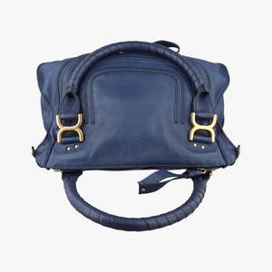 Pre-owned Chloe Mercy Blue Leather shoulderbag | stylenewstar