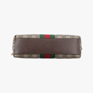 Pre-owned Gucci Ophidia brown×red×green PVC coated canvas×Leather 499621 shoulderbag | stylenewstar