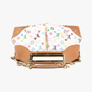 Pre-owned Louis Vuitton JUDY MM white Monogram Multicolor M40255 shoulderbag | stylenewstar