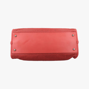 Pre-owned Chanel Up in the Air Perforated French Riviera Orange lambskin A67654 shoulderbag | stylenewstar