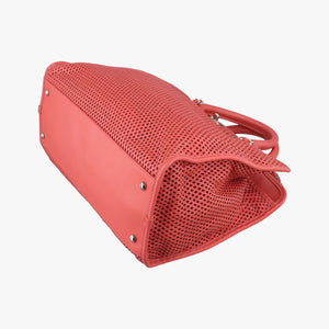 Pre-owned Chanel Up in the Air Perforated French Riviera Orange lambskin A67654 shoulderbag | stylenewstar