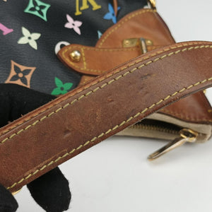 Pre-owned Louis Vuitton GRETA Noir Monogram Multicolor M40196 shoulderbag | stylenewstar