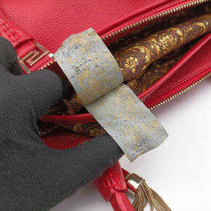 Pre-owned VERSACE Medusa Red Leather handbag | stylenewstar